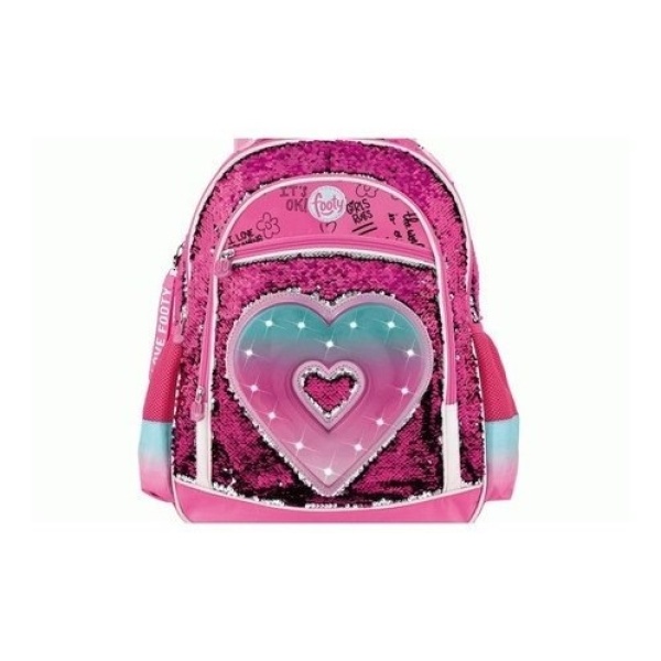 Mochila Footy Corazon 45 Cm Con Luz Y Lentejuelas - Imagen 3