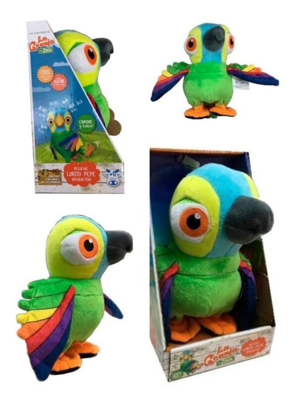 Peluche Lorito Pepe Interactivo La Granja De Zenón - Imagen 4