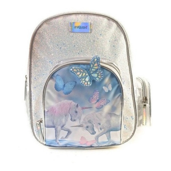 Mochila Espalda Chica Kooshi Unicornio Tornasolado - 91339