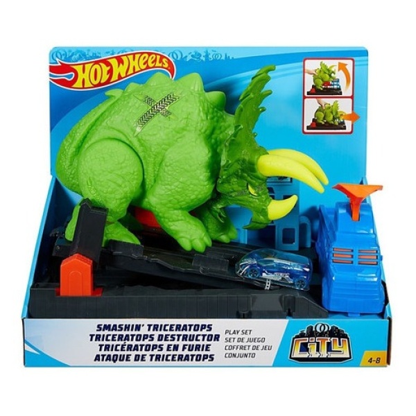 Hot Wheels Pista Ataque De Triceratops