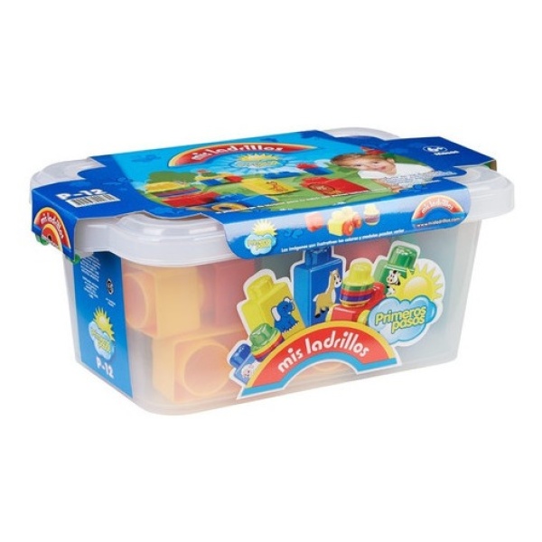 Mis Ladrillos Primeros Pasos - Caja Plástica (12 Piezas)