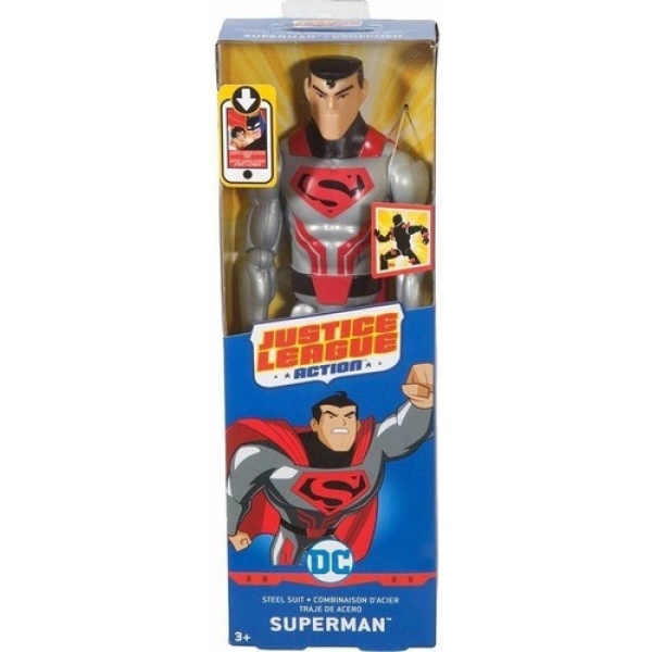 Superman Acero Figura 30 Cm Articulada Liga De La Justicia