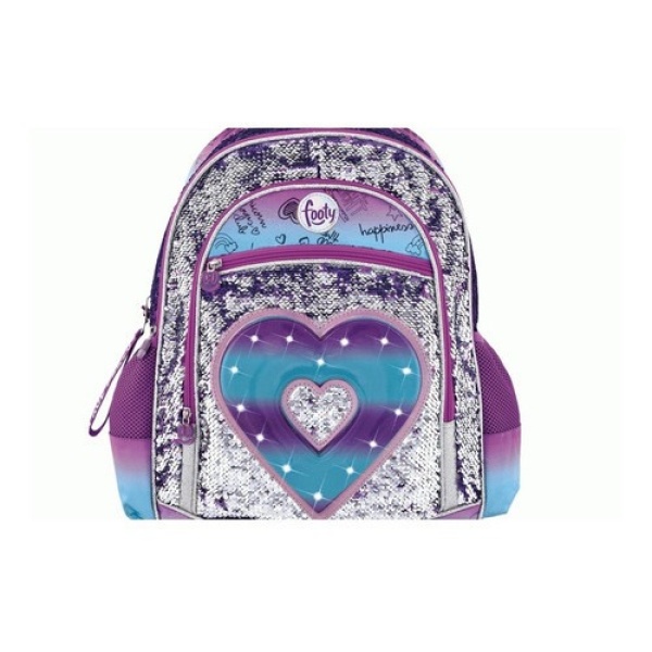 Mochila Footy Corazon 45 Cm Con Luz Y Lentejuelas - Imagen 2