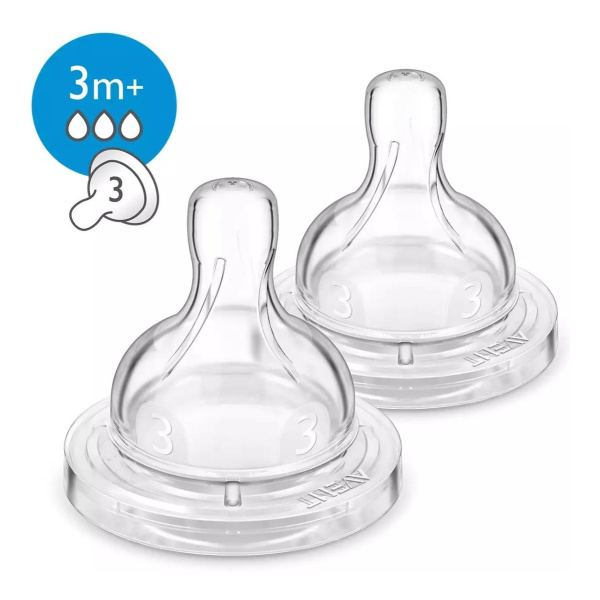 Tetina Avent Classic X2 3m + Flujo Medio