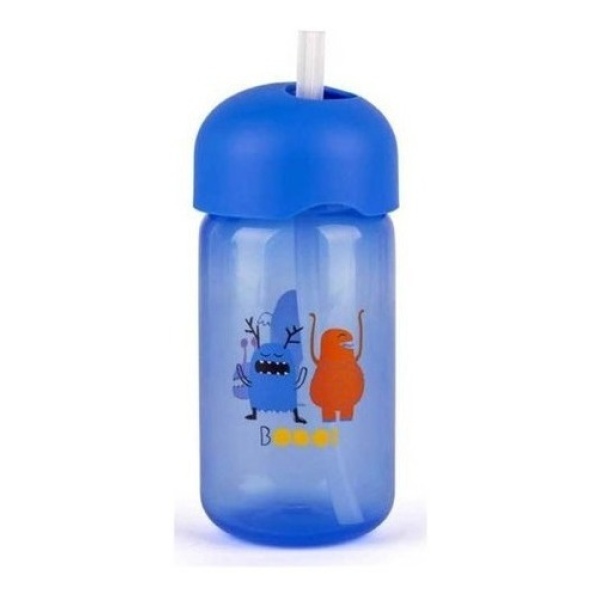 Vaso Con Sorbito 340ml Azul