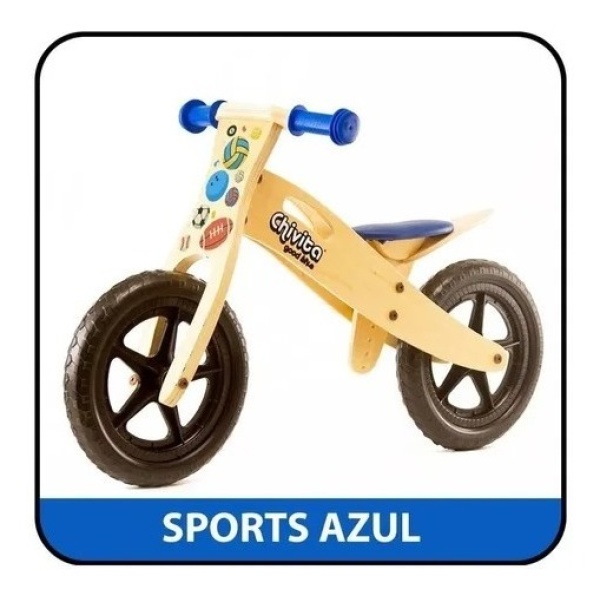 Bicicleta Madera Chivita Original Azul Sport