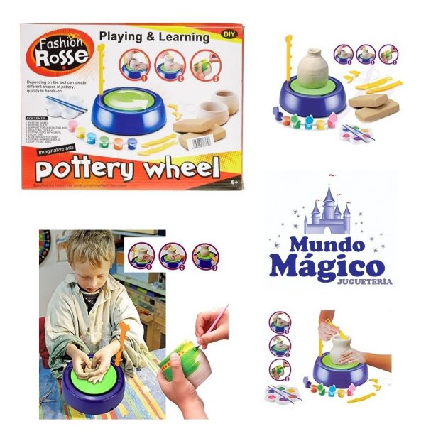 Set Torno De Cerámica Infantil