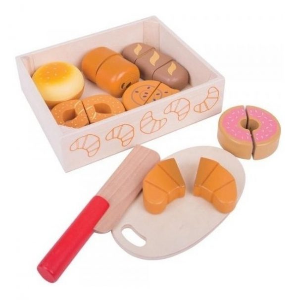 Juego Didáctico Caja Panadera Con Cortes En Madera