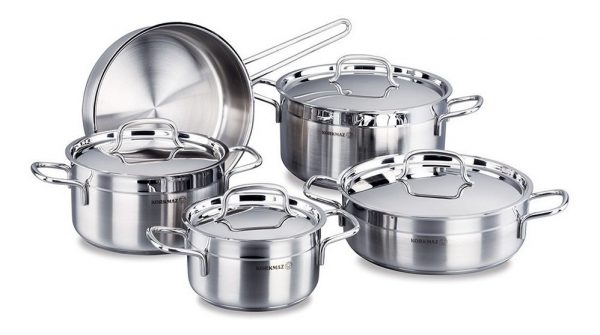 Juego Batería Cocina, 9 Piezas Acero, 24cm Alfa Korkmaz