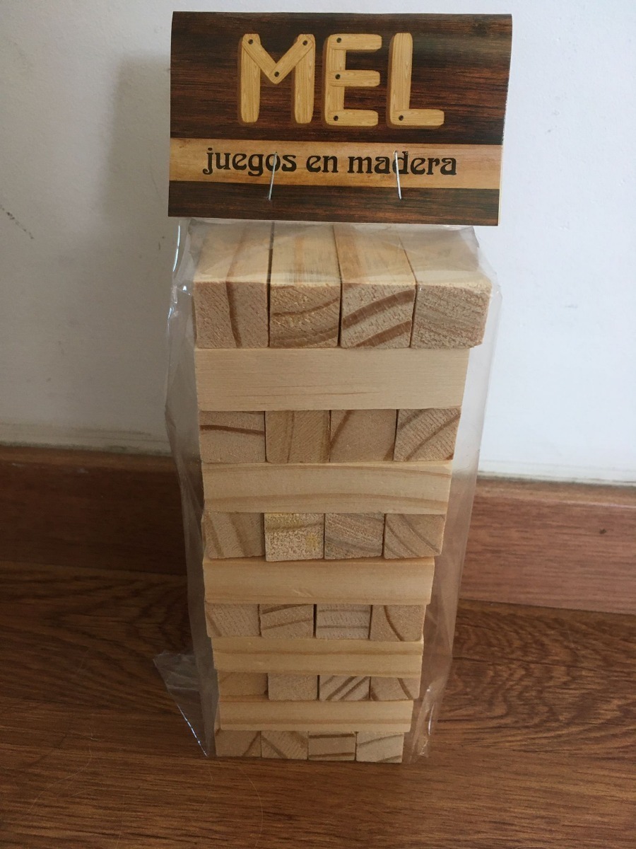 Jenga De Madera De 4 Piezas Por Fila