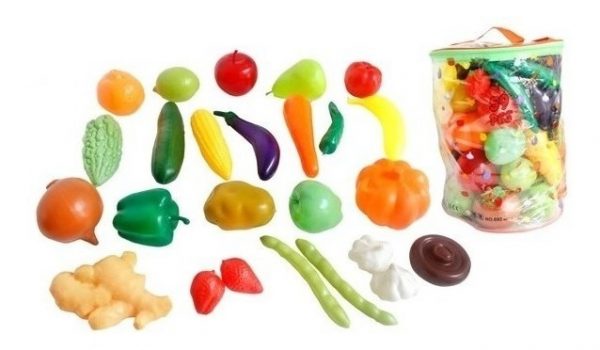 Frutas Y Verduras De Plástico Para Niños | 59 Piezas