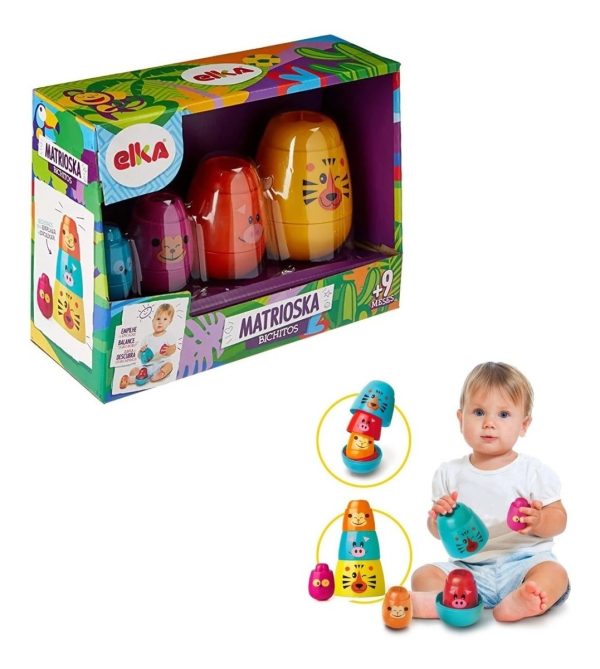 Juego De Encastre Matrioska Bichitos Elka Mundo Magico