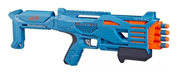 Arma Lanzador De Dardos Nerf Elite 2.0 - Tetrad Hasbro - Imagen 3