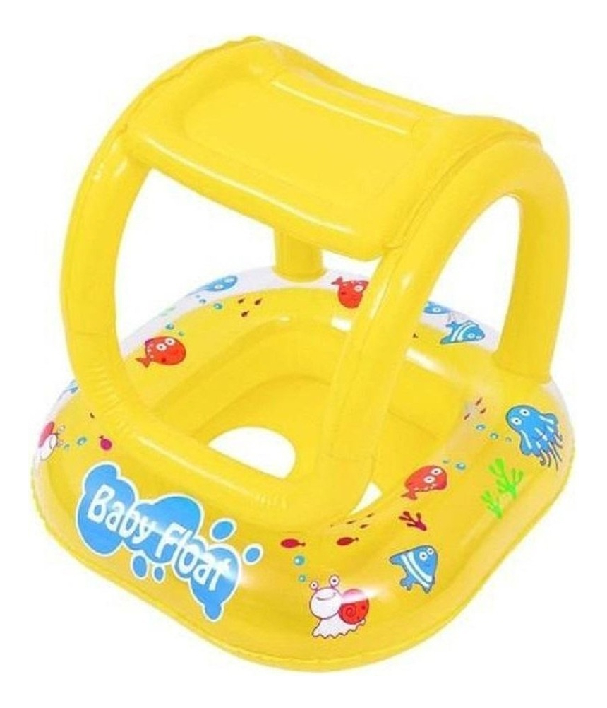 Inflable Con Techo Y Pasapies Mundo Magico 66 Cm X 66 Cm