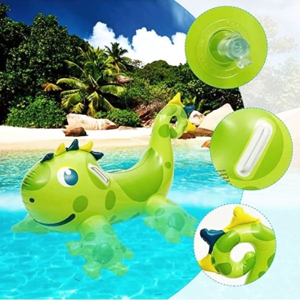 Inflable Para Piscina Dinosaurio Con Manijas Niños - Imagen 4