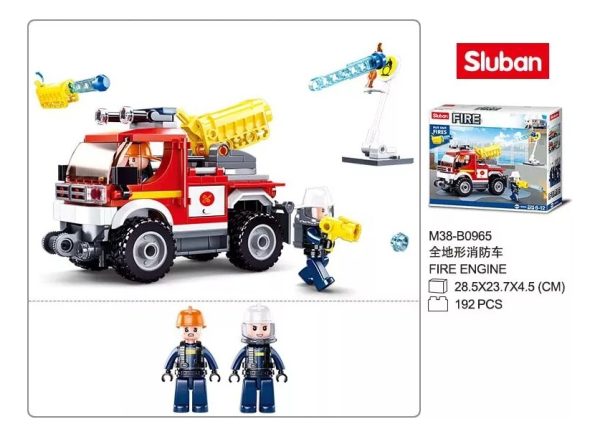 Bloques De Construcción Sluban Camión De Bomberos 192 Piezas - Imagen 2