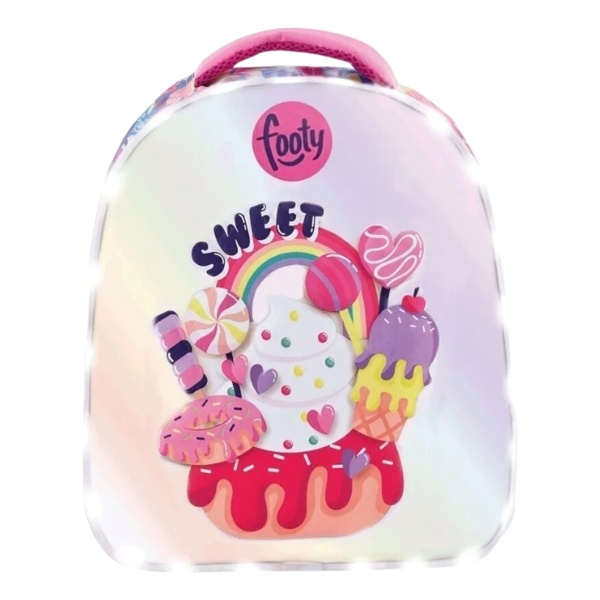 Mochila Footy Sweet Con Luces 35 Cm 81133