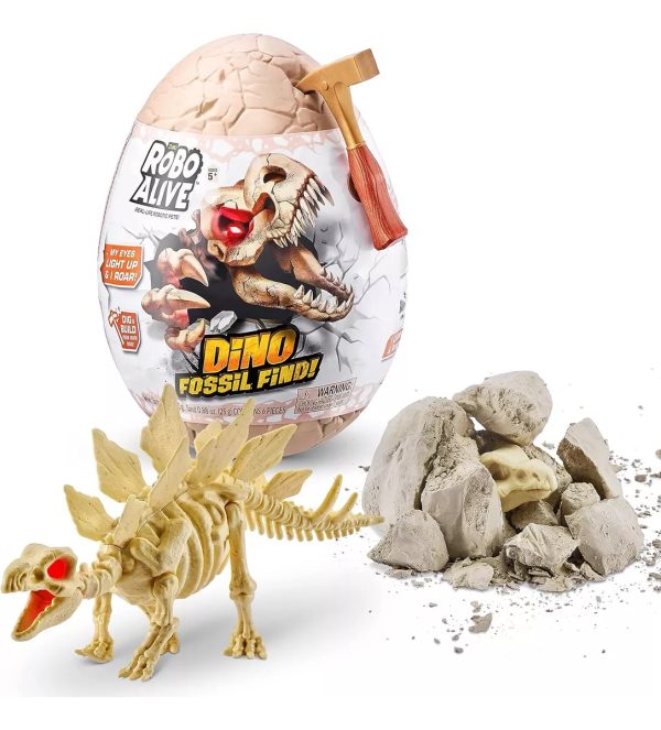 Huevo Robo Alive Dino Fósil Con Sorpresas Luz Y Sonido Mpuy - Imagen 7