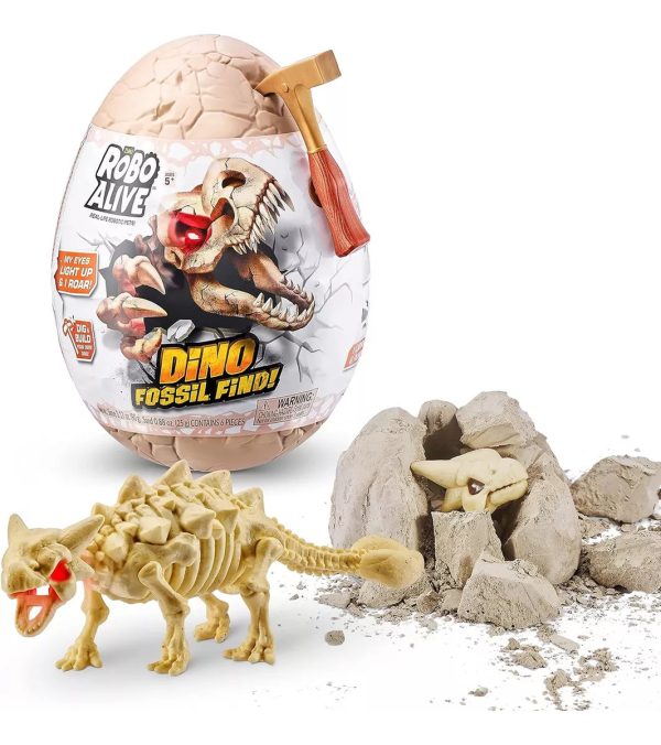 Huevo Robo Alive Dino Fósil Con Sorpresas Luz Y Sonido Mpuy - Imagen 8