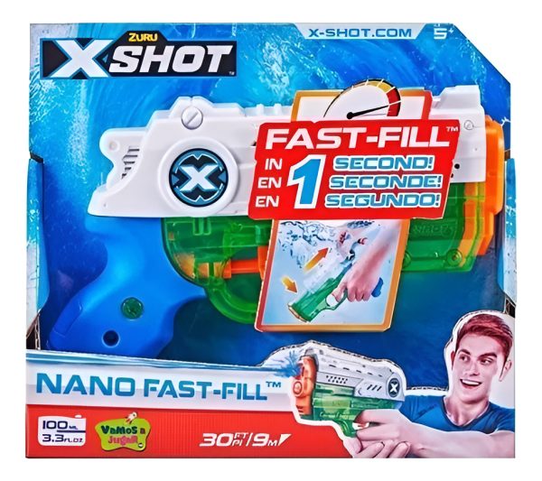 Pistola De Agua X Shot Nano Fast Fill 100ml Mundo Magico